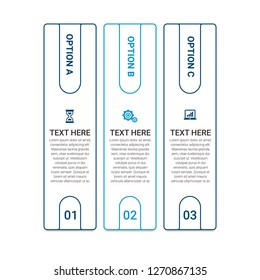 Modern Infographics Template with 3 options. Vector infographic element. - Vector