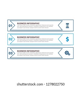 Modern Infographics Template with 3 options. Vector infographic element. - Vector