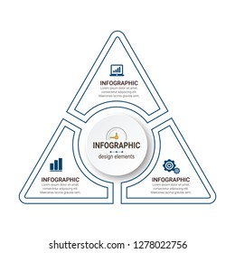 Modern Infographics Template with 3 options. Vector infographic element. - Vector