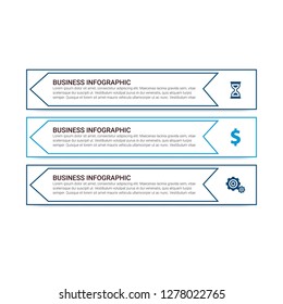 Modern Infographics Template with 3 options. Vector infographic element. - Vector