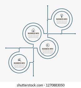 Modern Infographics Template with 4 options. Vector infographic element. - Vector