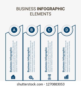 Modern Infographics Template with 4 options. Vector infographic element. - Vector