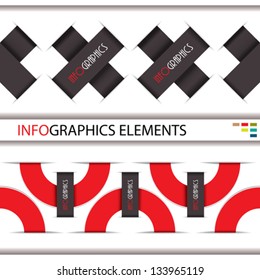 Modern Infographics template for business design. Vector illustration. Six color included