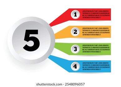 Modern Infographics Template with Circular and Rectangular Geometric Shapes. Info graphic design element with place for text