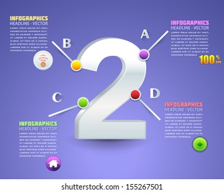 Modern Infographics Template Numbers Style