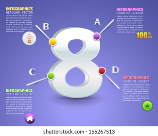 Modern Infographics Template Numbers Style