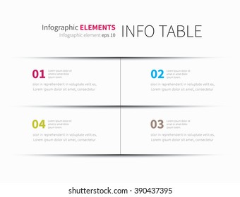 modern infographics template, options, steps, rows, column, graph / infographics table background