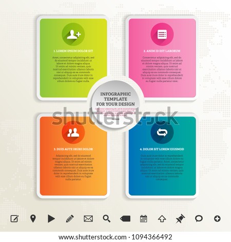 modern infographics template set icons sample stock vector royalty