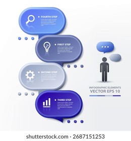 Modern infographics template style. Vector illustration. For workflow layout, diagram, step up options. Banner template icon