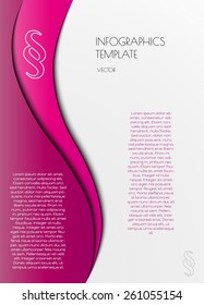 modern infographics template with two paragraph symbols
