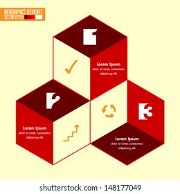 Modern infographics template, Vector illustration. 
