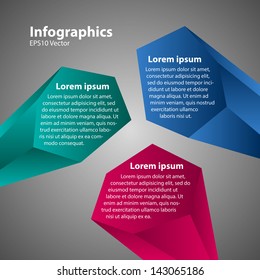 Modern infographics with three explanations
