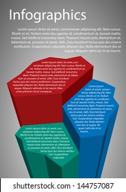 Modern infographics with three explanations