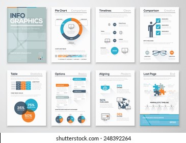 Modern infographics vector concept. Business graphics brochures. Used for workflow layout, diagram, number options, step up options, web template, infographics, websites, brochures, flyers and prints.