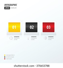 Modern infographics yellow, black, red 