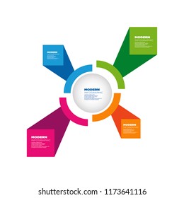 Modern Infographic.vector.colorful design.