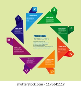 Modern Infographic.vector.colorful design.