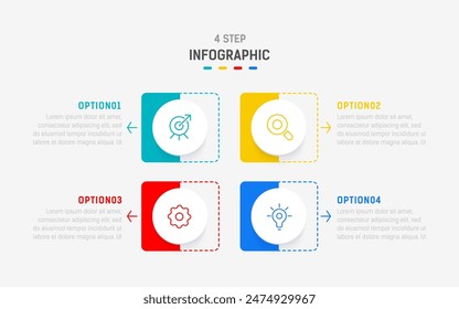 Vector de Premium de Plantilla infográfica moderna
