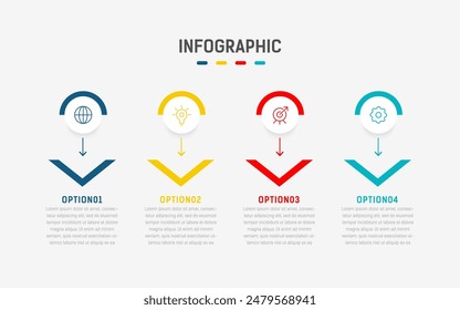 Vector de Premium de Plantilla infográfica moderna
