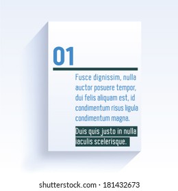 Modern information page layout with text.