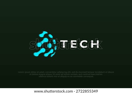 Modern Information Technology logo vector. Data solutions logo. Globe logo.