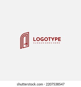 Modern initial AA logo letter simple and creative design concept