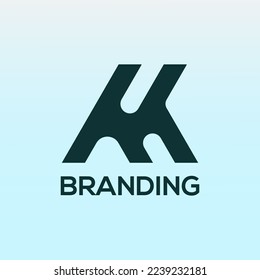 Modern Initial Alphabet M, T, K, A, n, u Logo Design.