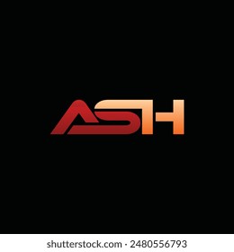 Diseño creativo de negocios geométricos ASH inicial moderno Logo
