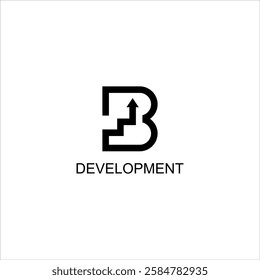 modern initial B financial logo design. B grow capital vector