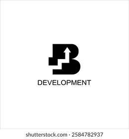 modern initial B financial logo design. B grow capital vector