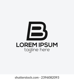 Diseño moderno de diseño de logotipo de letra B aislado ilustración de plantilla vectorial para empresas y empresas