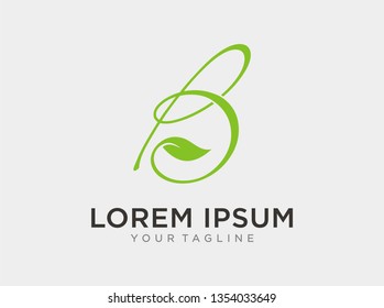 modern initial B for natural logo