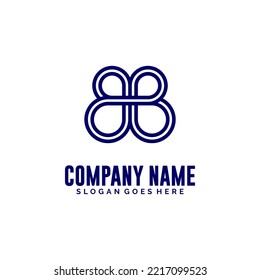 Modern initial BB logo letter simple and creative design concept