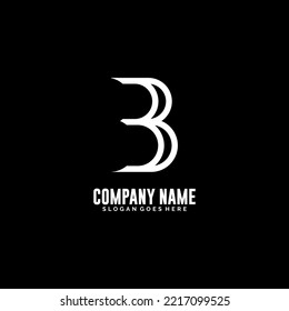 Moderna letra inicial del logotipo BB concepto de diseño sencillo y creativo