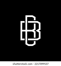Moderna letra inicial del logotipo BB concepto de diseño sencillo y creativo