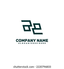 Modernes anfängliches BB-Logo, einfaches und kreatives Design-Konzept