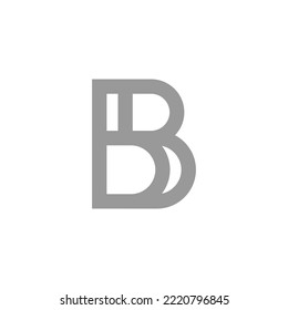 Moderna letra inicial del logotipo BB concepto de diseño sencillo y creativo