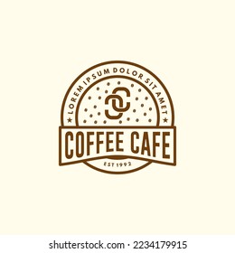 Moderna letra inicial del logo de CC concepto de diseño simple y creativo