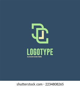 Modern initial CC logo letter simple and creative design concept