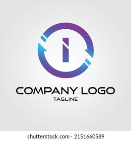 Modern initial Crypto currency I Tech Initial logo blockchain vector