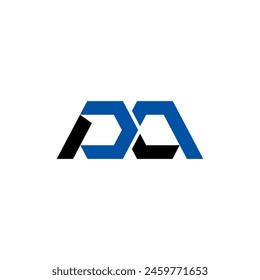 Modern Initial D,X,A letter geometric logo design vector