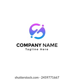 Modern Initial G D community people logo template, colorful people care logo design concept