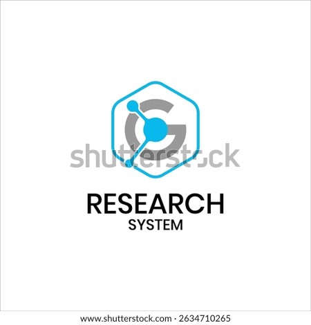 Modern Initial G Logo Design with Molecular Connection Symbol for Science Technology Research Lab Pharmaceutical Medicine or Digital Network Identity Illustration