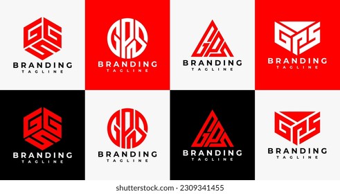 Modern initial GGS GSG GPS logo design. 