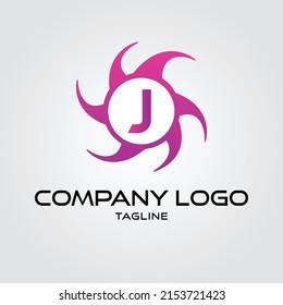 Modern initial j Tech Initial logo vector