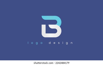 Logo De La Carta Inicial Moderna B. Elemento de plantilla de diseño de logotipo de vectores planos. 