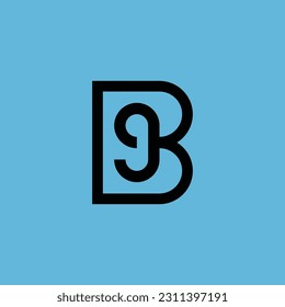 modern initial letter B and number 9 monogram logo