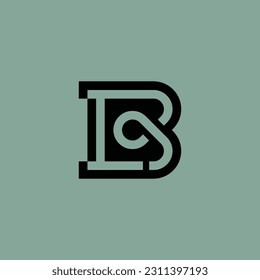 letra inicial moderna B y logotipo del monograma número 9