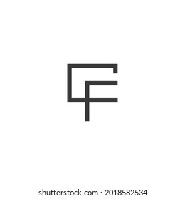 Modern Initial Letter CF Logo or icon Design template