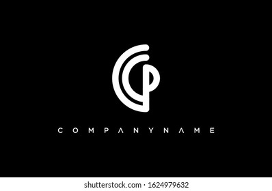 modern initial letter CP logo. simple icon, template design